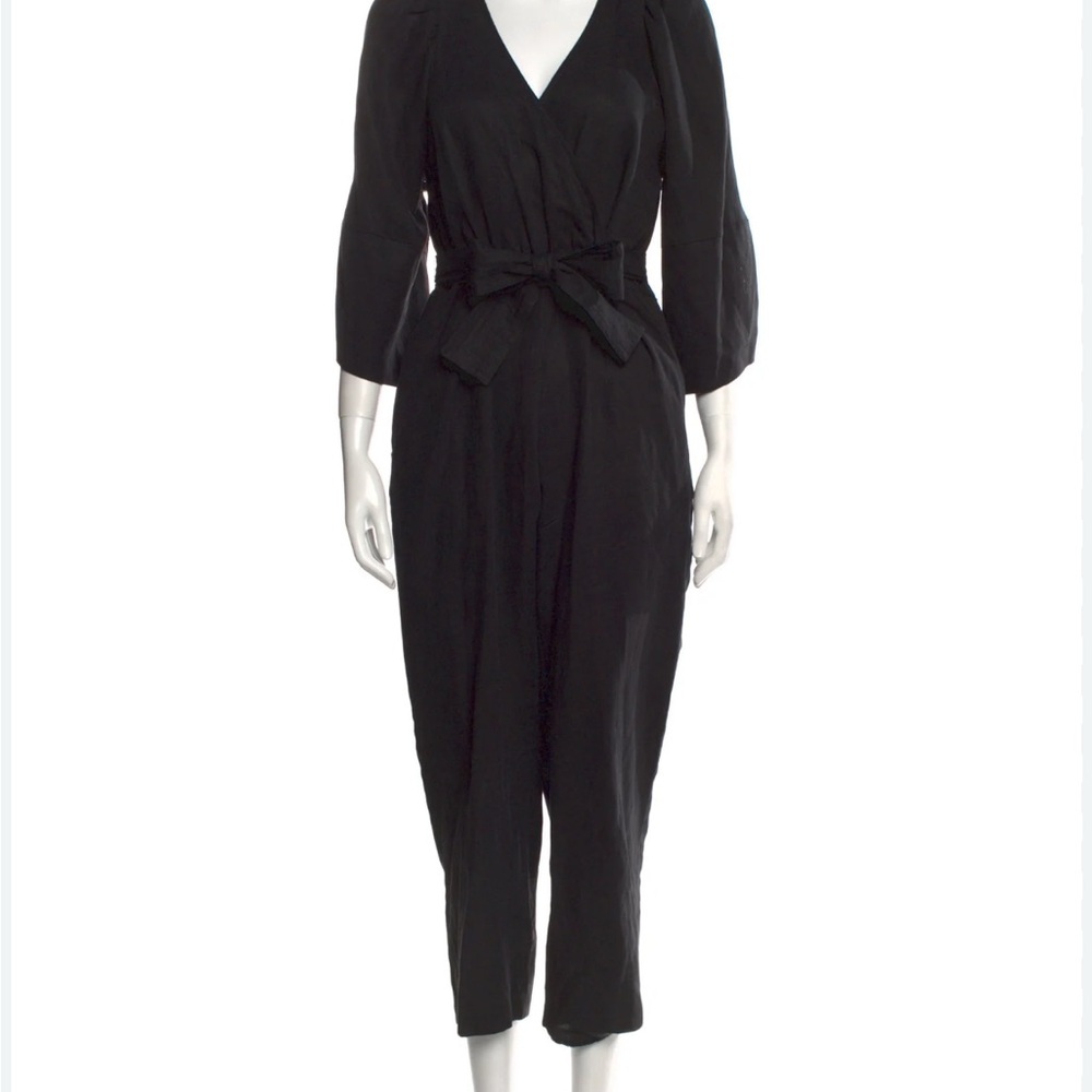 Apiece Apart~  Black V-neck Jumpsuit w/sash